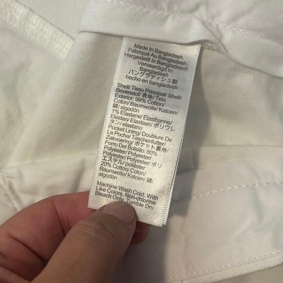 NWT J.Crew 7” Flex Chino Short In White Size 40 - Picture 4 of 7